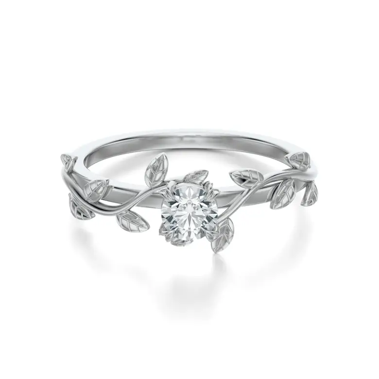 Pierścionek z białego złota z diamentem AJPZ_149